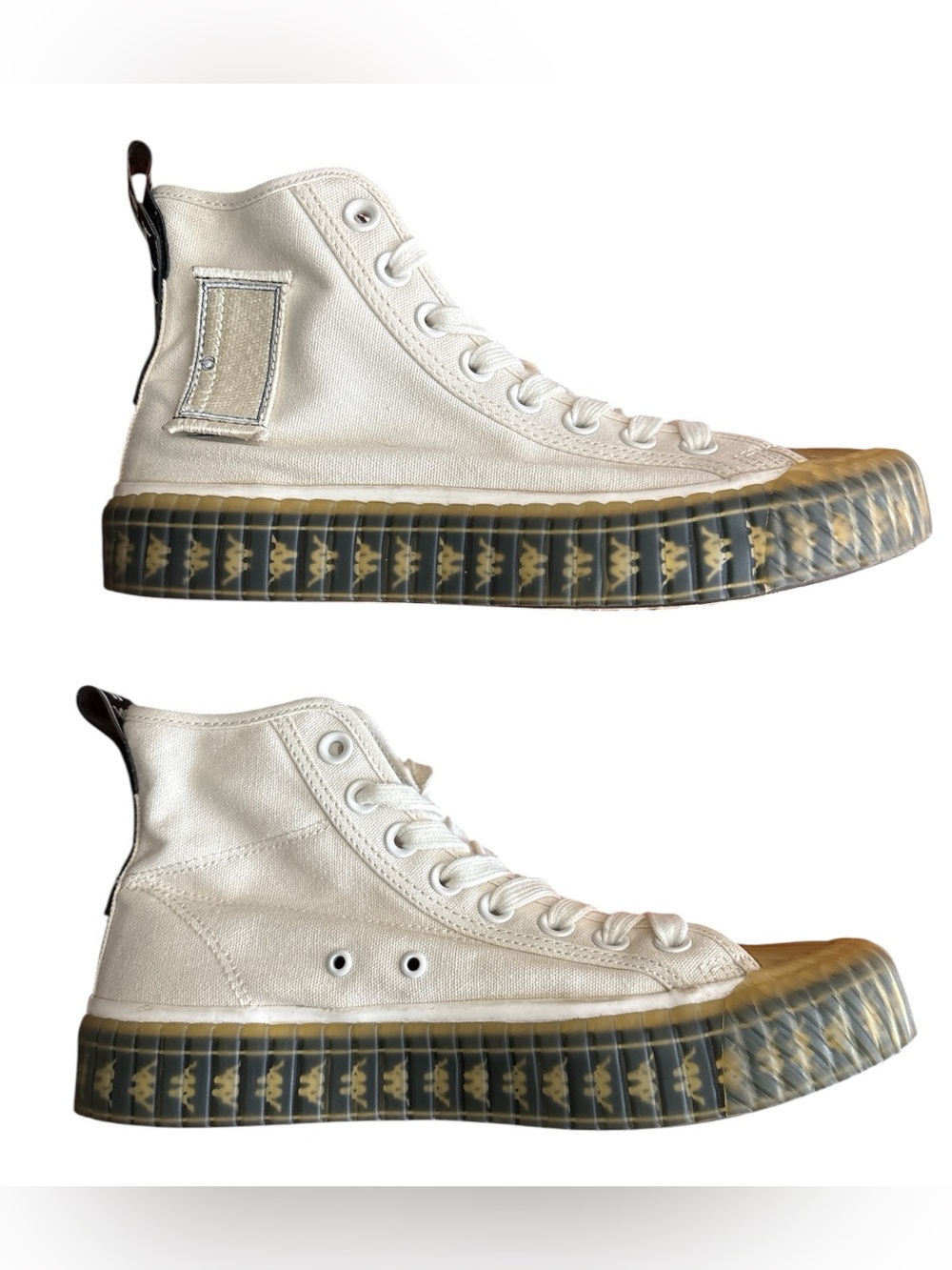 Kappa x Doraemon High Top Platform Sneakers Cream White Women’s 7